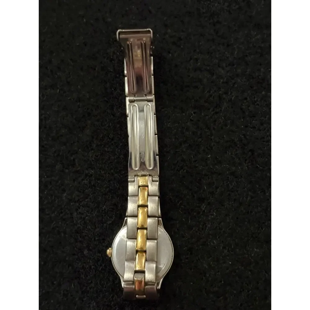 Anne Klein II Two-Tone Silver Gold Date Watch – Needs New Battery